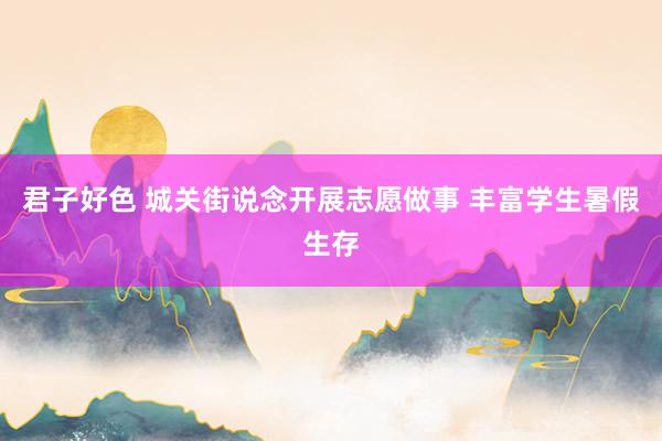 君子好色 城关街说念开展志愿做事 丰富学生暑假生存