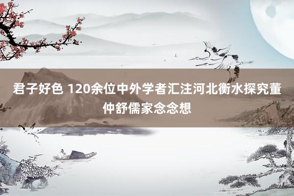 君子好色 120余位中外学者汇注河北衡水探究董仲舒儒家念念想